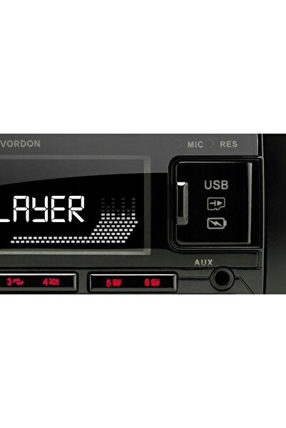 Vordon Radio auto HT-202 Bluetooth AUX SD MP3 USB Telecomandă multicoloră