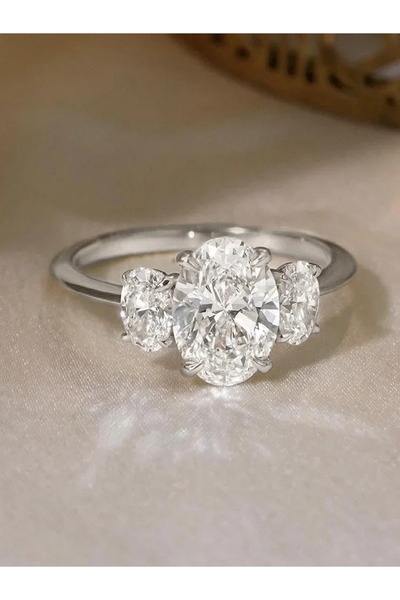 choice2 7 Silver 925 Sterling Silver Sparkling Classic Sparkling Triple Oval ...