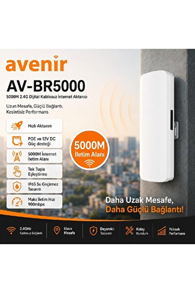 AVENİR AV-BR500 2.4G Dijital Kablosuz İnternet Aktarıcı - 2Adet TAKIM SET