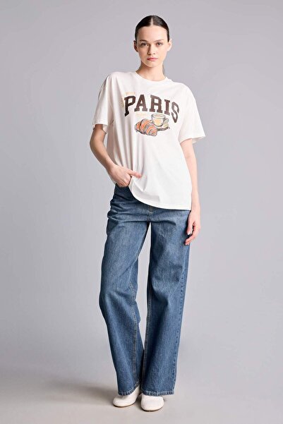 DeFacto Straight Fit High Waist Pocketed Jean Trousers I2326Ax26Au