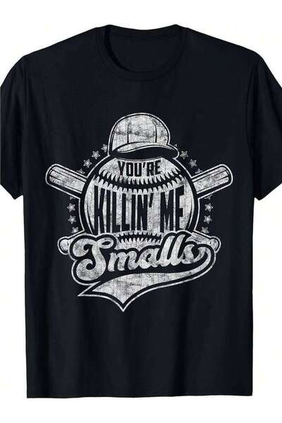 2BIR You Killed Me Small Size Baseball-Shirt | Black Vintage Patterned-Shirt ...