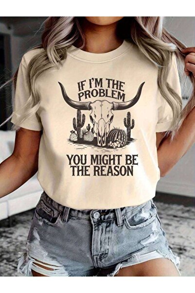 21JNRY Men's Women's Funny "If I'm Problem You Might Be The Reason" T-Shirt D...