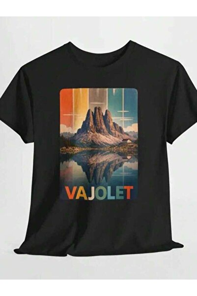 29CUN Dolomites Vajolet Towers T-Shirt, Vintage Alpine Mountain, Lake Landsca...