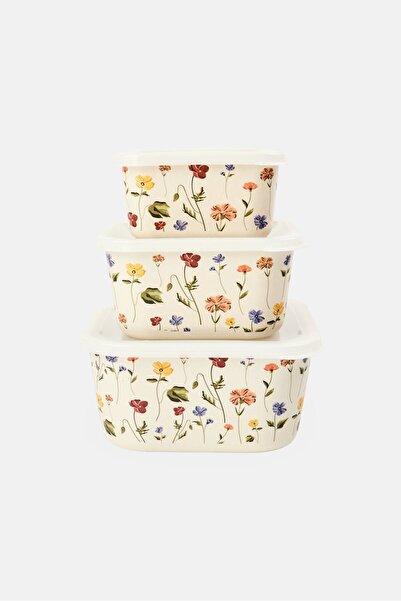 eco home 3 Piece Storage Containers With Lids, White