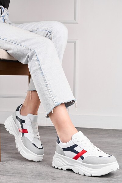 Nstil Daily Women's Sneaker Thick High Sole Lace Up Comfortable Tiger Stripe ...