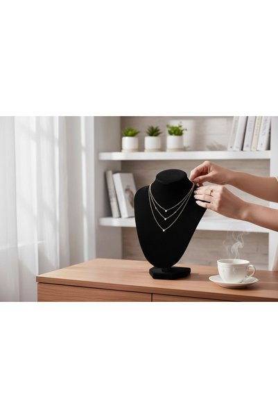 OEM Bust bijuterii, suport coliere si lantisoare, finisaj catifelat, ideal or...