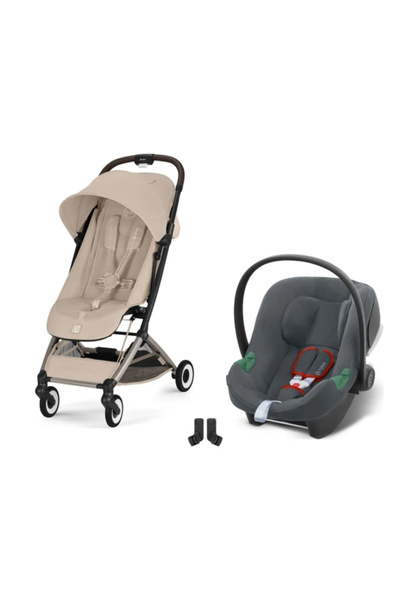 Cybex Orfeo Travel Sistem | Taupe Almond Beige & Aton Steel Grey
