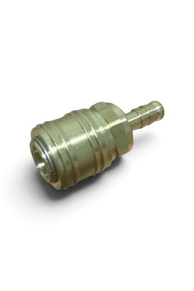 Sarı Pirinç Kompresör için Kaplin Hortum Uçlu Rekor 8 mm Gövde(hava Jakı) (2 Adet)
