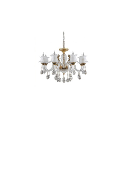 ٍSiera Light Golden Crystal Chandelier 66619 – 6 or 8 Arms | Classic Royal De...