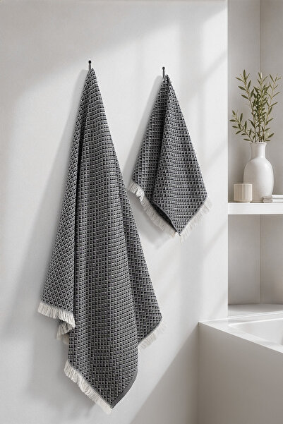 Denizli Concept Lotus Peskir Peshtamal Set Black