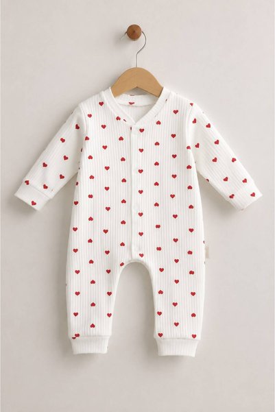 minova baby 3-Piece Baby Girl Romper Set Cotton Ribbed Long Sleeve Snap Romper 3-6-9 Months