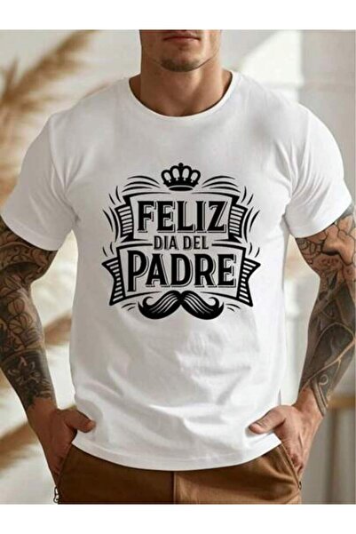 23ERVA تي شيرت رجالي بتصميم عتيق لعيد الأب - طباعة جرافيك Feliz Día Del Padre...