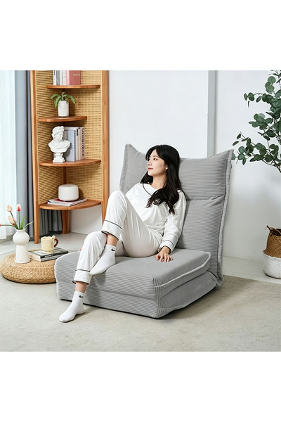 VUCATIN Floor Sofa Chair, 3-in-1 Foldable Padded Tatami Sofa Bed, 5 Adjustabl...