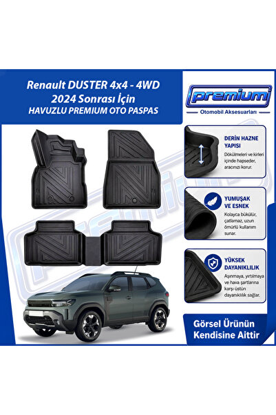 Premium Dacia Duster 4X4 Paspas Araca Özel 2023 Ve Sonrası Derin Havuzlu Oto ...