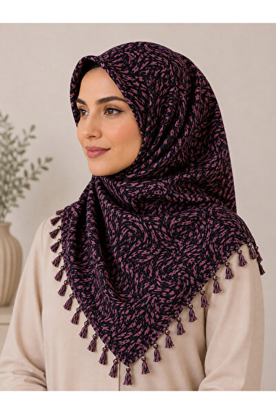 BUTİKBEGENN 110-110 CM Kaliteli Yüzde 95 Pamuk Sökme Boncuklu Yazma