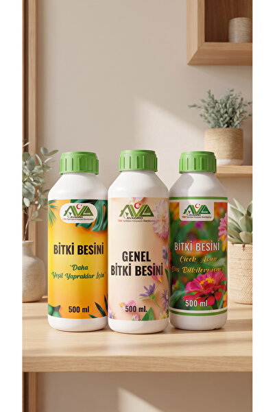 Avagro Tarım Bitki Besini 3'lü Set Kaliteli - Etkili - Sıvı Bitki Vitamini Be...
