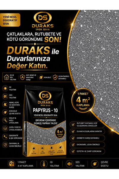 DURAKS Papyrus - 10 | 4 M² - Ipek Sıva & Canlı Sıva & Pamuk Sıva & Yalıtımlı ...