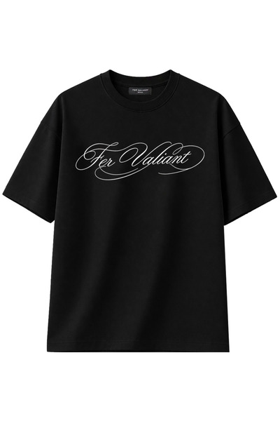 Fer Valiant Μπλουζάκι Unisex με στάμπα, Oversize, Premium