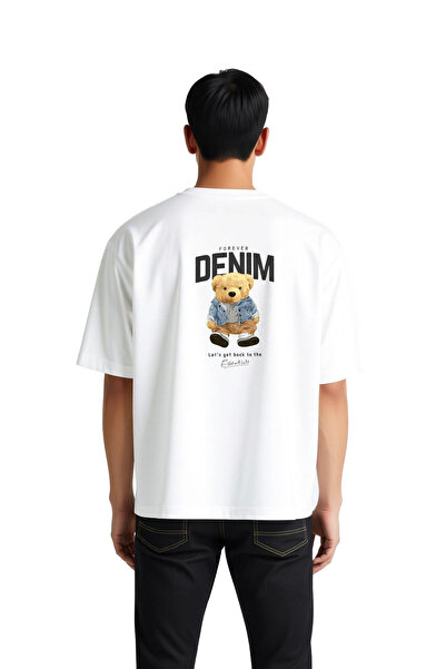 PayBuy Tricou supradimensionat pentru bărbați, cu imprimeu Forever Kot Essent...