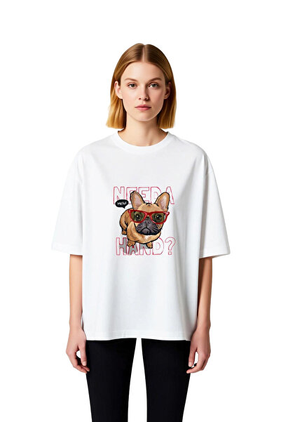 PayBuy Women's Oversize T-Shirt 100% Cotton Funny Dog Printed Text Game Desig...