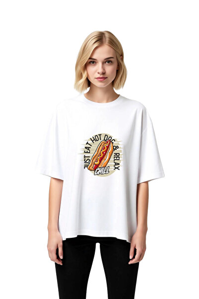 PayBuy Sausage Casual Funny Design Printed Women's Oversize T-Shirt