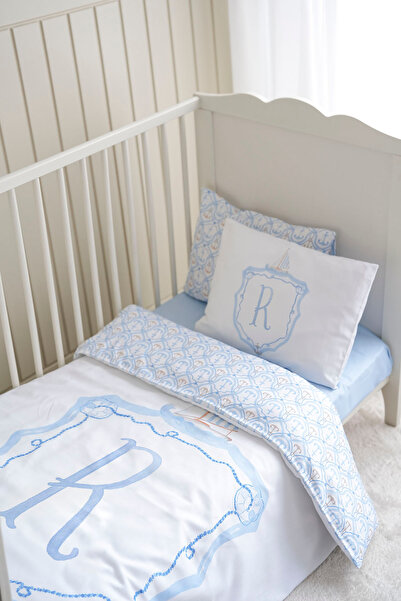 NOU Park Bedding Set (80X120) - Noble Series - Blue - Letter R