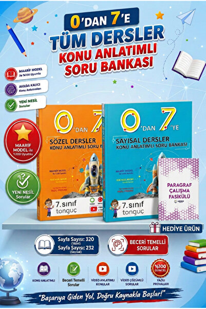 Tonguç Yayınları 7. Sınıf 0 Dan 7 Ye Sayısal Sözel Tüm Dersler Konu Anlatımlı...