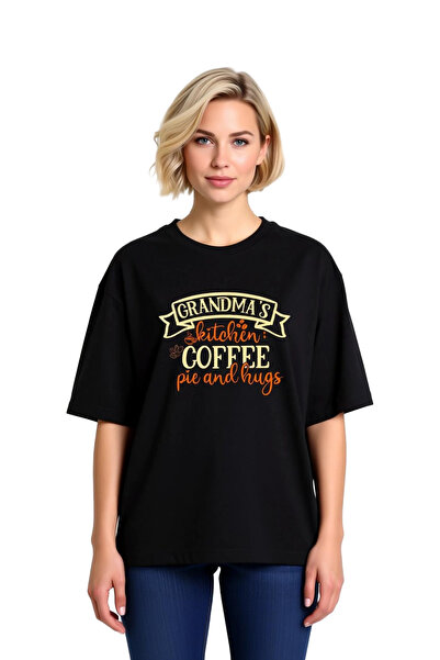 PayBuy Γυναικείο μπλουζάκι oversized με στάμπα Coffee Cake and Cuddles από τη...