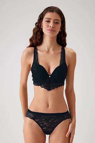 Pierre Cardin Kadın Siyah 4737 Soft Pushup Sütyen Takımı
