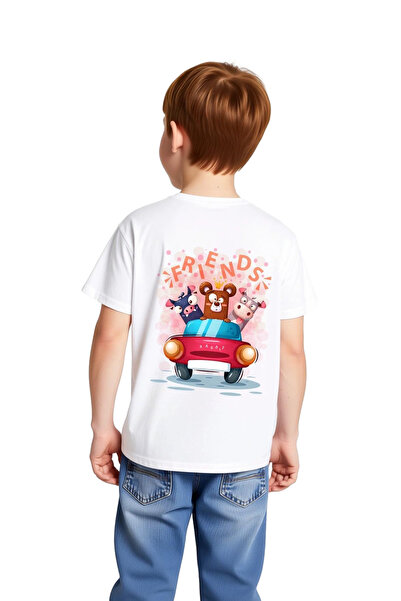 PayBuy Children's Friendship Themed Colorful Printed T-Shirt Short Sleeve Rou...