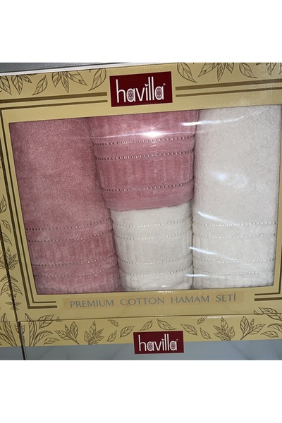havilla havlu Havilla Hamam Seti 2 adet banyo havlusu 2 adet el yüz havlusu
