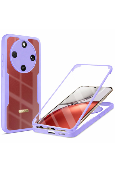 Techsuit ColorVerse Σειρά 360 + Προστατευτικό Οθόνης Honor Magic8 Lite Μωβ