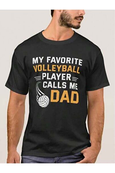 NOURAM My Favorite Volleyball Player Calls Me Dad, Stylish Men's Cotton T-Shi...