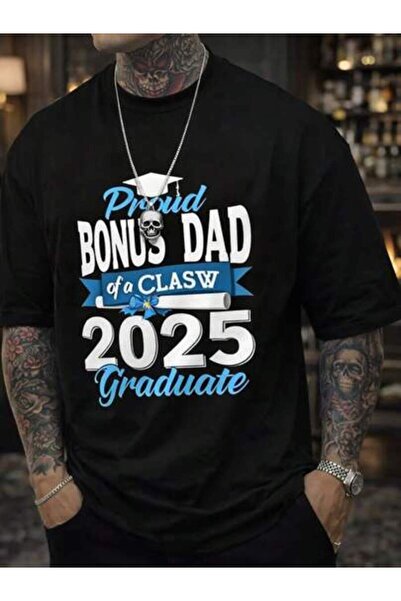 LİNA06 قميص رجالي بنمط 'Proud BONUS DAD A CLASW 2025 Graduate'، ملابس رجالية ...