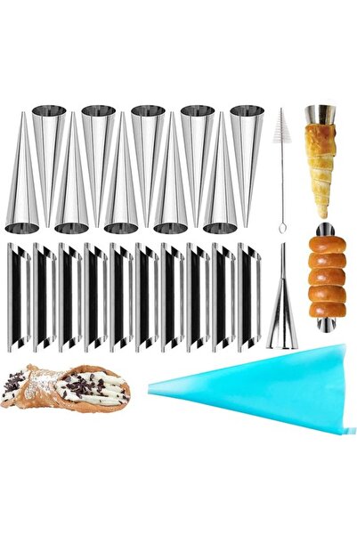 STARSTAR 23-piece whipped cream wreath mold set, stainless steel, suitable fo...