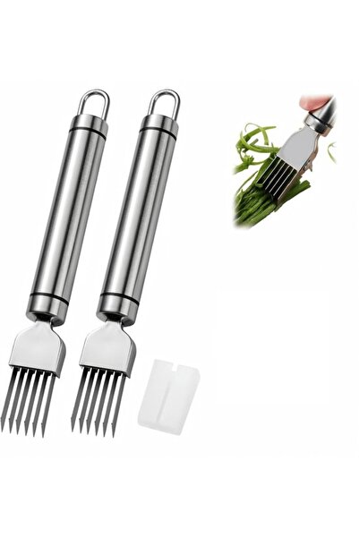 STARSTAR Vegetable slicer 2-piece set, stainless steel, with hanging ring, si...