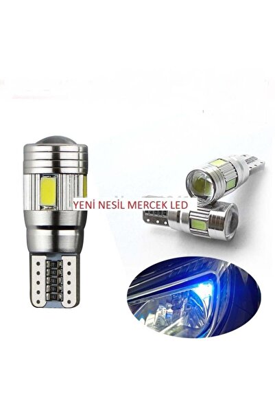 mucize T10 Dipsiz Mercekli Canbus LED Ampul (12V) 2'Lİ