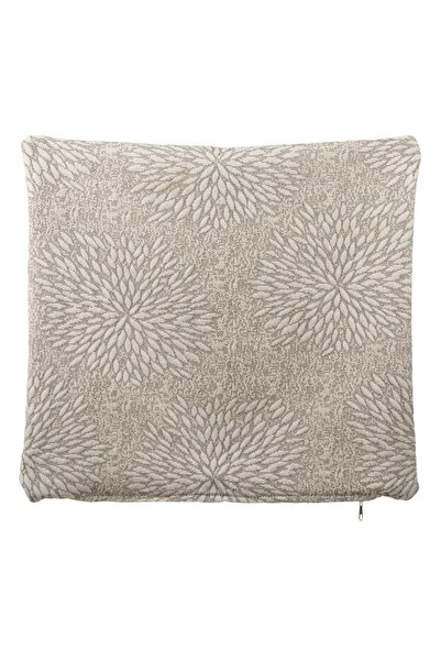 OEM Față de pernă decorativă florală gri ecru 45x45cm - Amestec bumbac/polies...