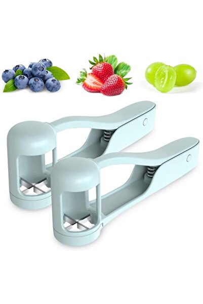 STARSTAR Two-piece grape slicer, stainless steel, suitable for tomatoes and s...