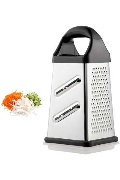 STARSTAR Four-sided grater, stainless steel with storage box, suitable for fr...