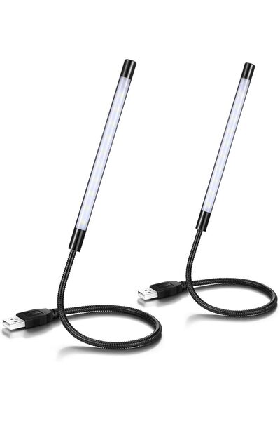 AZONEE قطعتان من مصابيح LED USB مرنة للوحة مفاتيح الكمبيوتر المحمول، إضاءة مر...