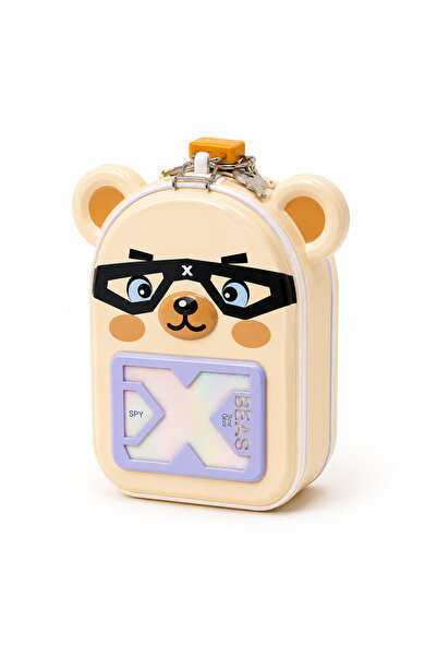 Prlk toys Lucky Bear Lockable Metal Piggy Bank Cream – Money Box with Key 15 ...