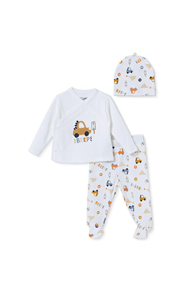 ebebek Hello Baby HelloBaby Yenidoğan Zıbın-Şapka-Patikli