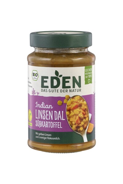 EDEN Linte Dal în stil indian cu cartof dulce bio, 400g