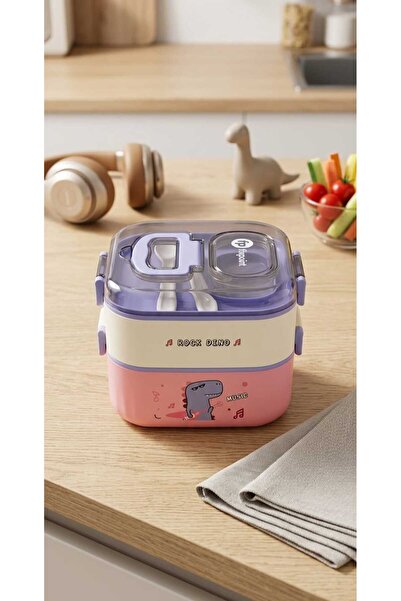 ALPA STORE Fixpoint 1300 ML Double Lunch Box Paslanmaz Çelik 2 Katlı Beslenme...