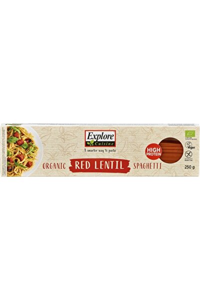 Explore Cuisine Spaghete proteice din linte roșie, fără gluten, bio, 250g