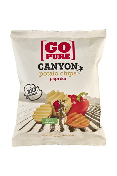 goPure Chipsuri de cartofi Canyon cu ardei, bio, fără gluten, 125g
