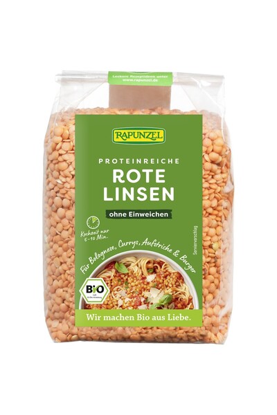 Rapunzel Linte roșie decojită bio, 500g