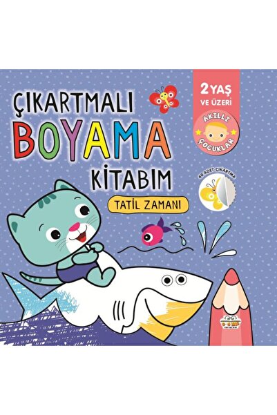 0-6 Yaş Yayınları Çıkartmalı Boyama Kitabım-Tatil Zamanı
