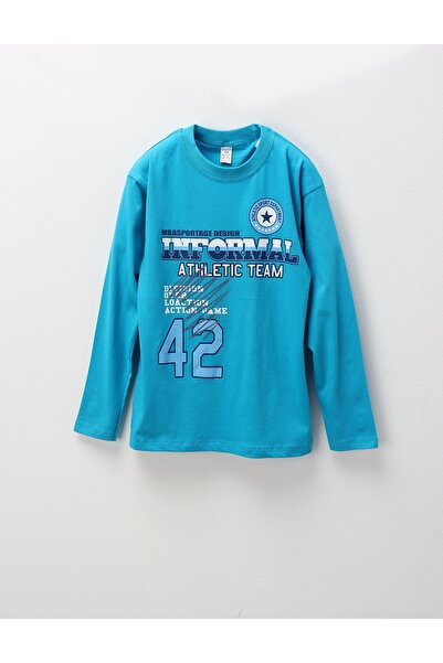 MiniKids Athletic Team slim-fit sweatshirt, turquoise